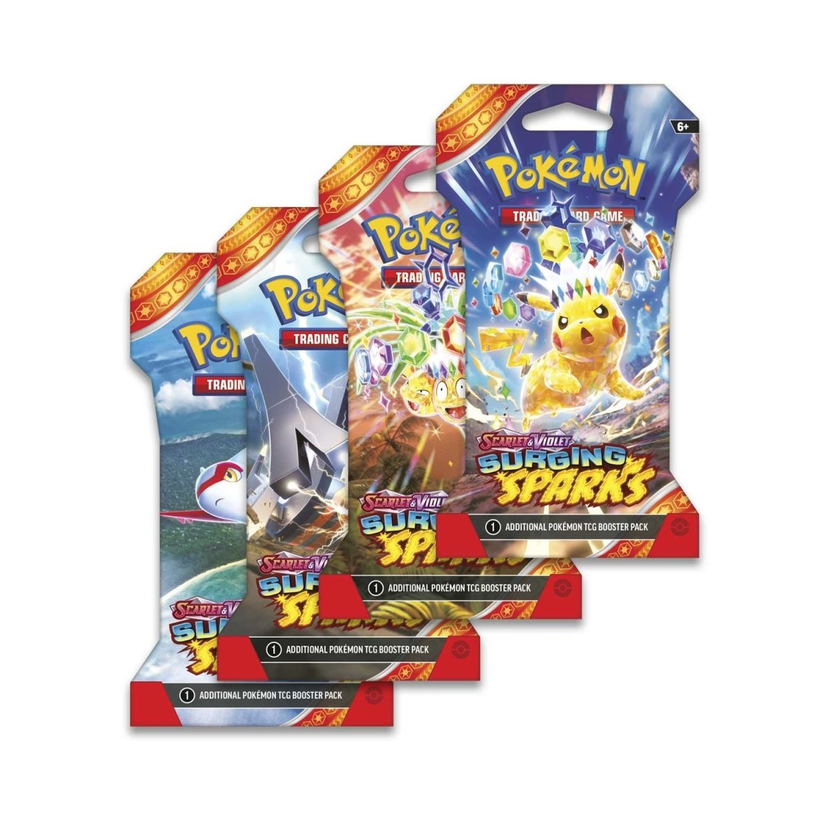 Surging Sparks Sleeved Booster Pack contains 10 random cards