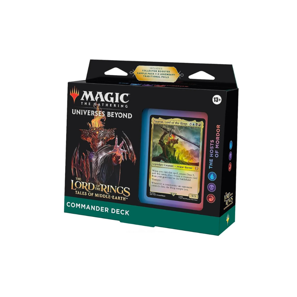 mtg mordor commander deck Lord of the Rings: Tales of Middle-earth - The Hosts of restricted her from clashing with the forces of Mordor Sauron Dark Lord Deck Box