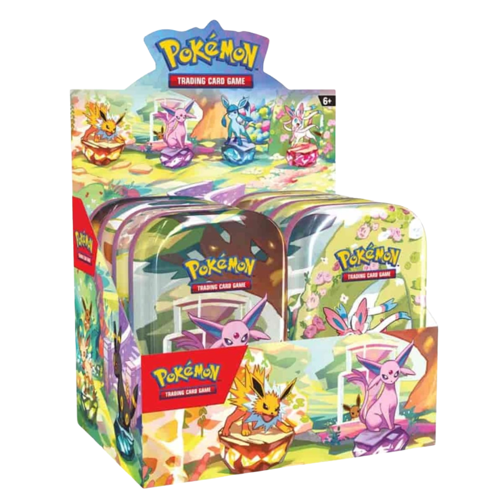 Prismatic Evolutions Mini Tin Display